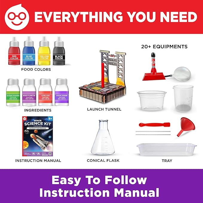 Doctor Jupiter Space Science Toy, Crafts Kit for Kids | Birthday Gifts for Boys 8+ Years Old | STEM Toy with 50+ Experiments | Learning & Educational Kits, Planet Toys-CubbioJoy