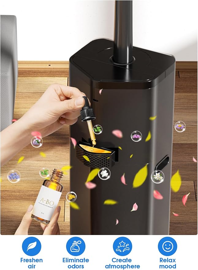 5Gal Humidifiers for Bedroom Large Room 2800 sq ft, 19L Quiet Humidifiers for Large Room, Floor Humidifier with 6 Mist Mode & Auto 180°Mist Tube for Home Whole House School Office Commercial Plants-CubbioJoy