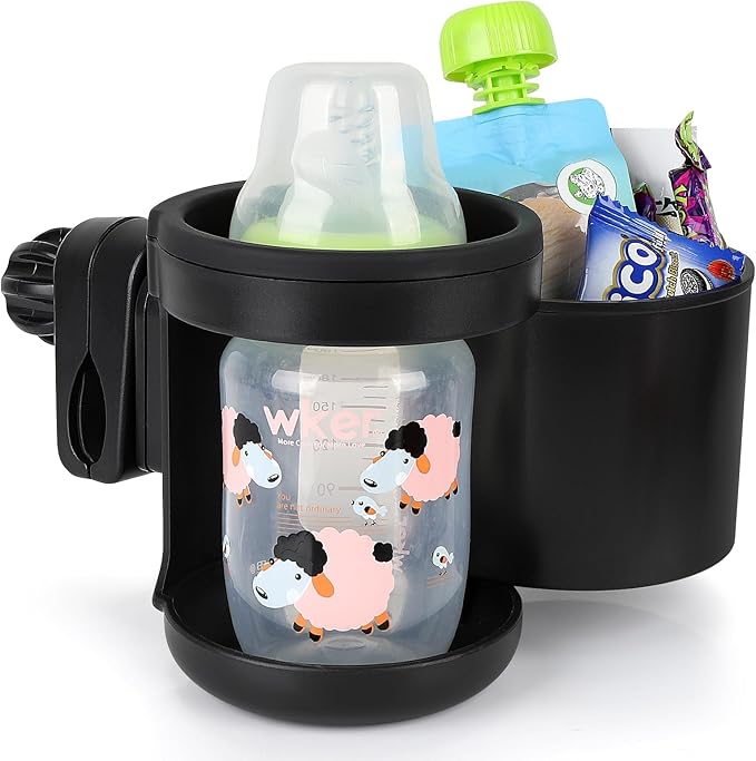 Accmor Universal Cup Holder, Stroller Cup Holder, 360° Rotatable Large Caliber Designed Bottle Holder for Stroller, Bike, Wheelchair, Walker, Scooter-CubbioJoy