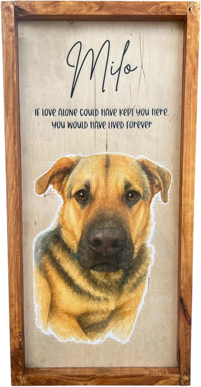 Dog photo Memorial photo Dog picture frame Animal picture frame Pet lost gift Gift for pet owner (Animal memorial)-CubbioJoy