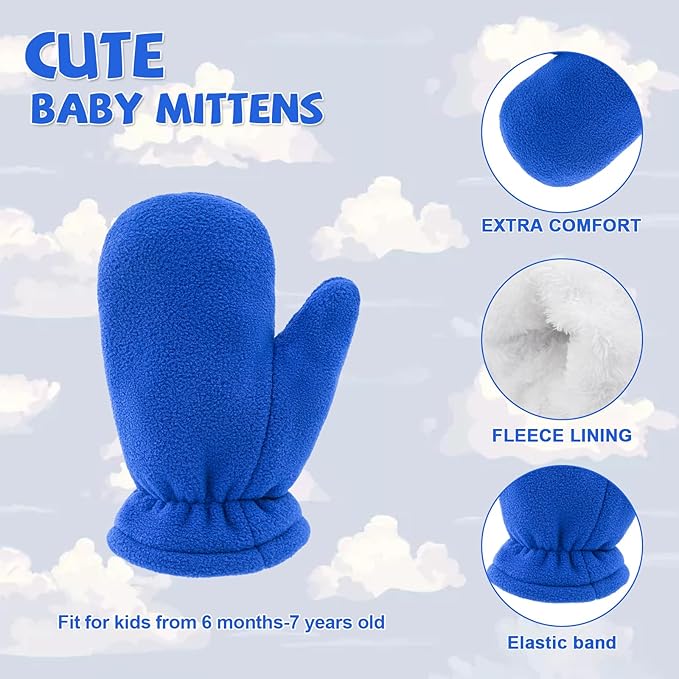 BAVST Baby Toddler Winter Mittens Girls Warm Fleece Lined Gloves Kids Sherpa Lined Mittens for Boys-CubbioJoy