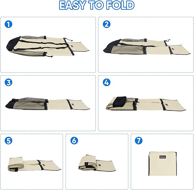 BALEINE 120L Laundry Bag Backpack, 900D Oxford Fabric Large Travel Laundry Bags with Shoulder Straps and 2 Mesh Pockets for College Dorm, Apartment, Laundromat (Beige, 120L)-CubbioJoy