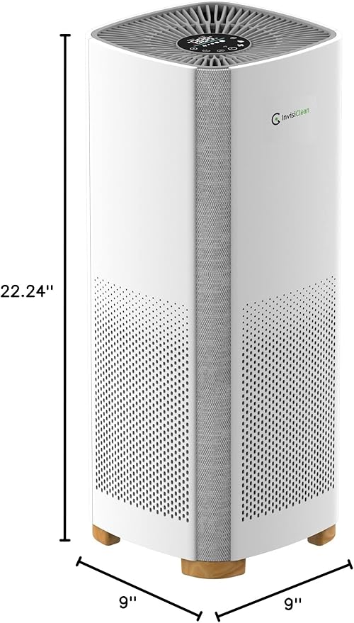 Air Purifiers for Home, Large Room Covers 1500 Ft², H13 Medical Grade True HEPA Air Filter, Ideal for Allergies, Cat, Dog, Pet, Hair, Pollen, Smoke, Dust, Bedroom Air Filter, WiFi, InvisiClean Bella-CubbioJoy