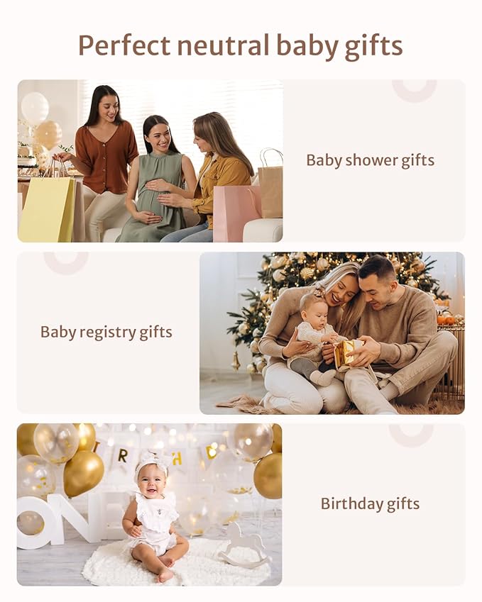 Blissful Diary Baby Play Gym Mat, Tummy Time Activity Mat with 6 Detachable Toys for Stage-Based Sensory & Motor Skill Development, Easy to Install & Clean, Baby Essentials Gift, Sandy Beige-CubbioJoy