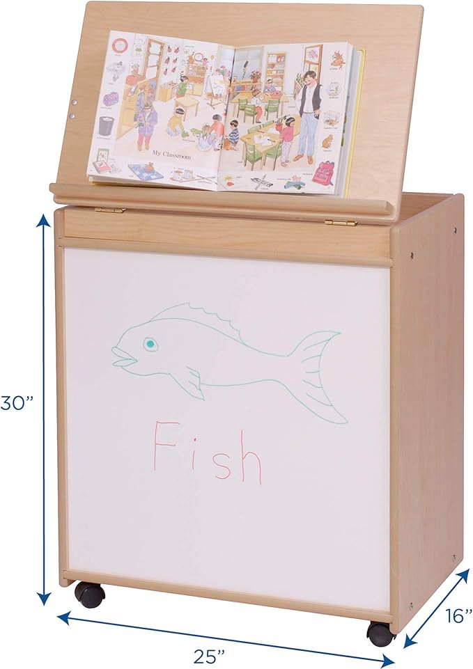 Angeles Value Line Big Book Display, Classroom Shelves and Daycare Furniture, Kids' Bookcases Cabinets & Shelves, 25" L x 16" W x 30" H-CubbioJoy