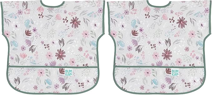 Bumkins Bibs - Toddler Bibs, Waterproof, Large for 1-3 Years, Short Sleeve-CubbioJoy