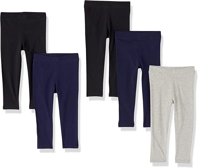 Amazon Essentials Girls and Toddlers' Leggings, Multipacks-CubbioJoy