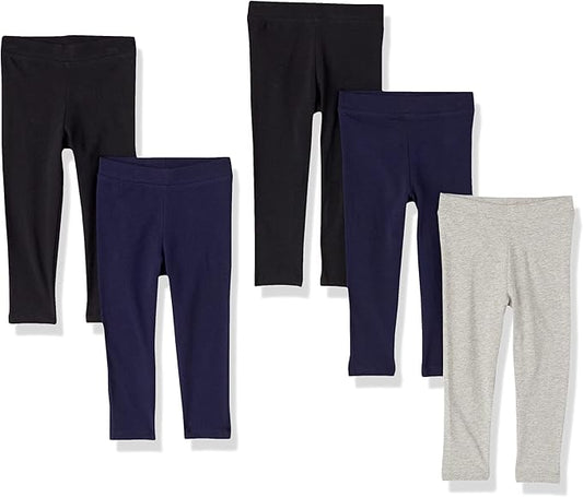 Amazon Essentials Girls and Toddlers' Leggings, Multipacks-CubbioJoy