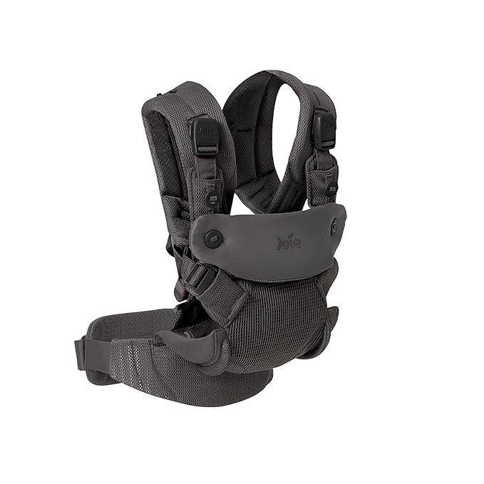 Joie Savvy Air 4-in-1 Mesh Baby Carrier – Breathable, Ergonomic Baby Carrier with 4 Carry Positions, Cooling Mesh Fabric, Padded Straps, and Lumbar Support (Cinder)-CubbioJoy