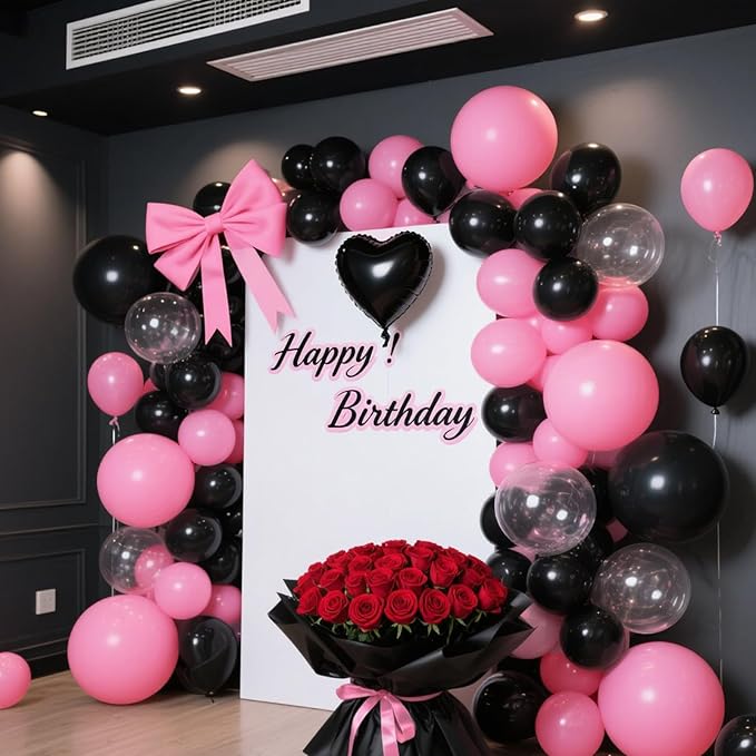 140pcs Pink Round Balloons Different Sizes 18 12 10 5 Inch Latex Balloons for Arch Decoration Party Balloon Kit for Graduation Birthday Party Wedding Balloon Baby Shower Decoration-CubbioJoy