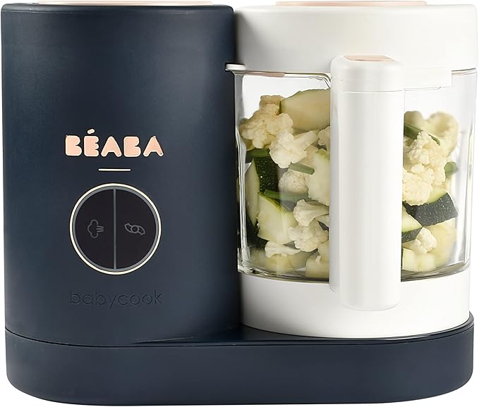BEABA Babycook Neo Baby Food Maker | Non-Toxic Glass & Stainless Steel | Trusted by Celebrity Moms | Sustainable Baby Food Processor | Global Leader | 34 Servings in 20 Mins-CubbioJoy