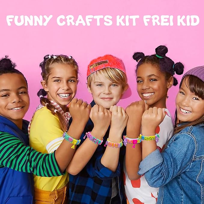 Art & Craft Kits for Kids, DIY Friendship Bracelet Making Kit for Girls, Jewelry Making with Charm & Stickers, Birthday Gifts for Ages 5-12, Toys for Ages 5, 6, 7, 8, 9, 10, 11, 12 Years Old-CubbioJoy