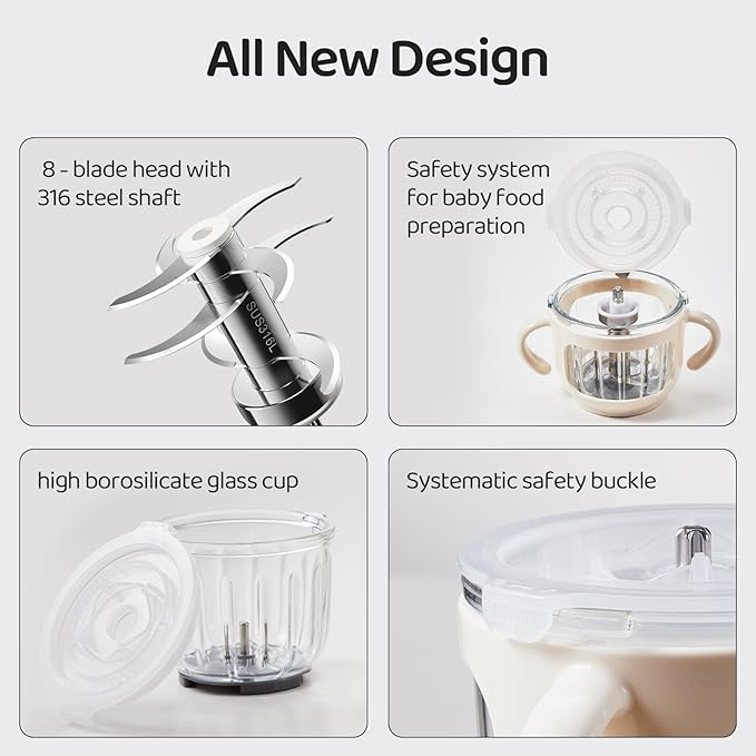 Baby Food Processor &Food Maker, A blender for vegetable fruit meat and rice paste a baby feeding tool-CubbioJoy