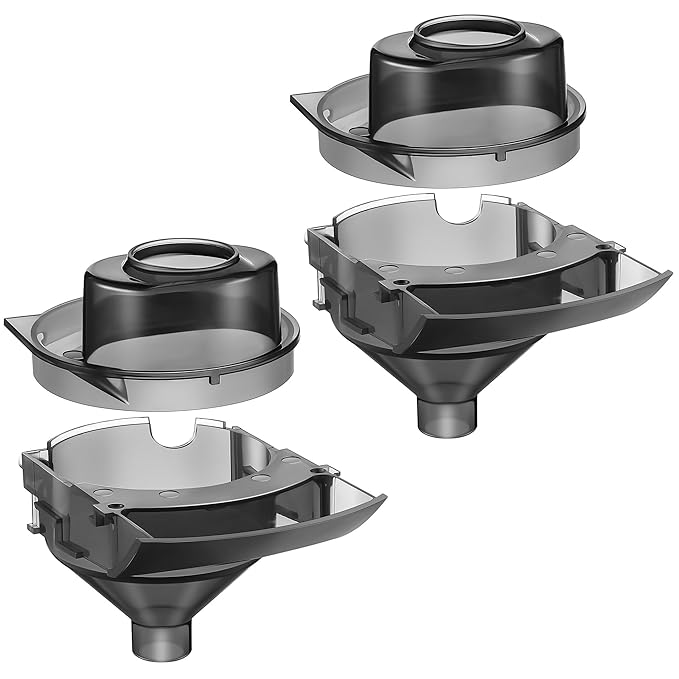 2 Sets Replacement Funnel Compatible with Baby Brezza Replacement Parts Funnel and Cover Baby Formula Dispenser, Grey-CubbioJoy