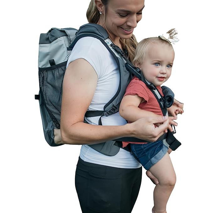 Baby Carrier and 40L Diaper Bag – Hip Healthy Certified Baby Carrier for Newborn to Toddler, Great for Hiking and Everyday Use - Lightweight, Machine Washable, TSA-Ready-CubbioJoy