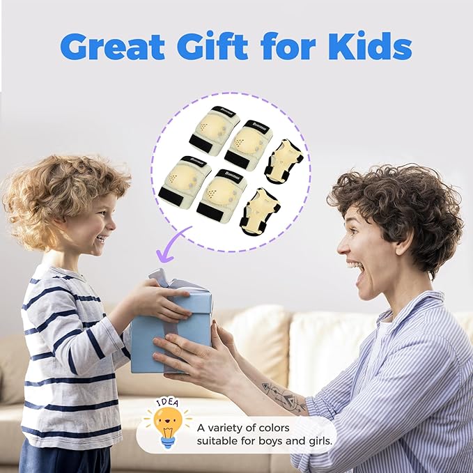 BOSONER Kids/Youth Knee Pad Elbow Pads for Roller Skates Cycling BMX Bike Skateboard Inline Rollerblading, Skating Skatings Scooter Riding Sports-CubbioJoy