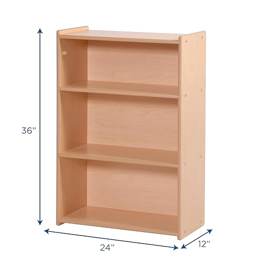 Children’s Factory Value Line Narrow 3-Shelf Toddler Bookshelf and Toy Organizer Shelves for Daycare, Playroom, Preschool-CubbioJoy