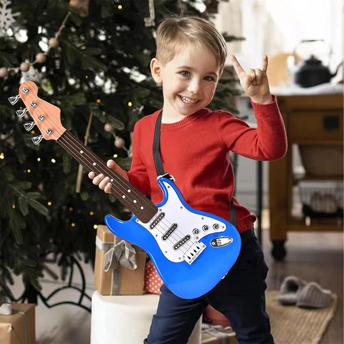 16inch Mini Guitar Toy for Kids and Beginners, Electric Guitar with Strap for Toddlers and Boys and Girls Instrument Toys-CubbioJoy