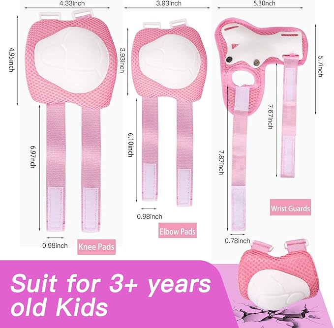 Kids Bike Helmet Set Adjustable Helmet for Ages 3-15 Kids Toddler Boys Girls Youth, Multi-Sport Bicycle Skateboarding Football Rollerskating Scooter Rollerblade Balance Bike Helmets-CubbioJoy