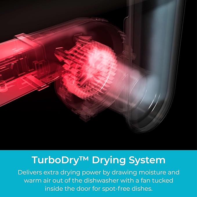 Kenmore 18" Built-in Stainless Steel Tub Dishwasher EasyFlex 3rd, SmartWash, UltraWash Plus, TurboDry, MoreSpace Adjustable Rack, Energy Star Certified, White-CubbioJoy