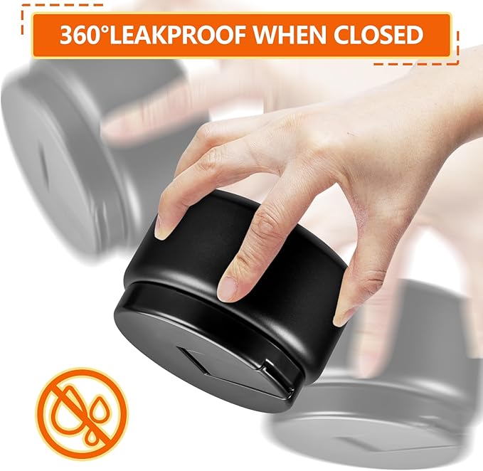 13.5oz Kids Jar for Hot Food, Insulated Vacuum Food Jar with Buckle Lid, Stainless Steel Wide Mouth Leak Proof Insulated Lunch Container for School Picnic Travel, Black-CubbioJoy