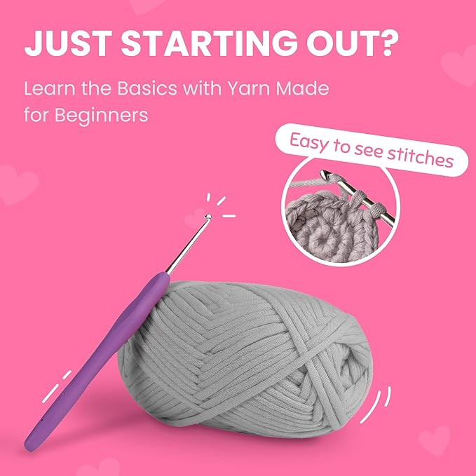 Cookie Box Crochet Kit for Beginners - Learn to Craft Amigurumi Stuffed Animals - Knitting Gift for Kids and Adults - Beginner-Friendly Yarn - Stitch-by-Stitch Video Tutorial - Bear Ted-CubbioJoy