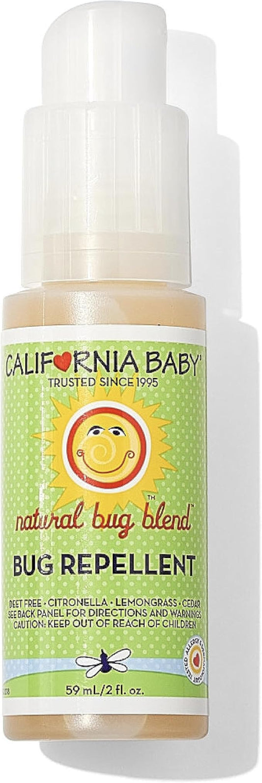 California Baby Natural Bug Repellent Spray | Citronella Bug Spray | DEET-Free | Repels Mosquitoes + Bugs | Allergy Friendly | Great Smell | Baby & Adult Insect Repellent Spray | 59 mL / 2 oz.-CubbioJoy