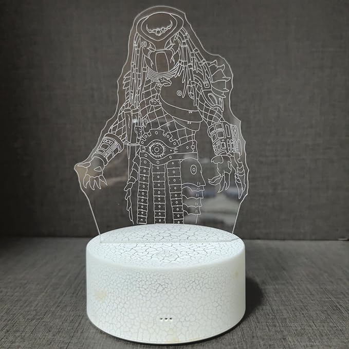 3D Alien Night Light, Horror Monster Illusion Table Lamp with 16 Colors Remote Control Touch Lamp LED USB Night Light Desk Lamps Room Decorations Home D¨¦cor-CubbioJoy