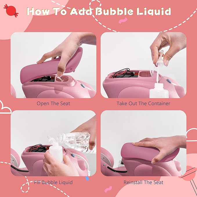 6V Electric Baby Balance Bike with Bubble Machine,4 in 1 Toddler Balance Bike w/Remote for 1 Year Old Boys Girls Kids Bubble Bike Ride on Toys w/Powered Motor,Music,LED Lights (Purple)-CubbioJoy