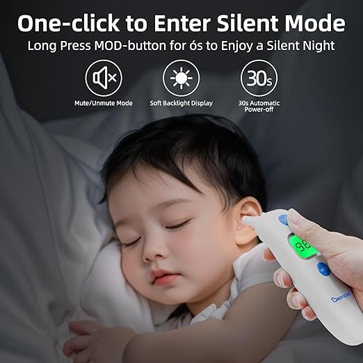 Berrcom 3 in 1 Forehead and Ear Thermometer Indoors Non-Contact Backlight Body Object Temperature Checking Sensor Touchless Digital Thermometer with Fever Alert-CubbioJoy