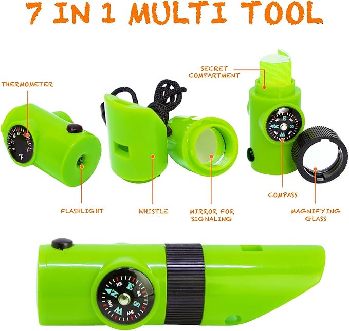 Bug Hunting Kit, Green Safari Vest, Hat, Binoculars, Lg. Butterfly Net, Bug Container, Whistle, Flashlight, Magnifier, Thermostat, Compass, Age 3+-CubbioJoy