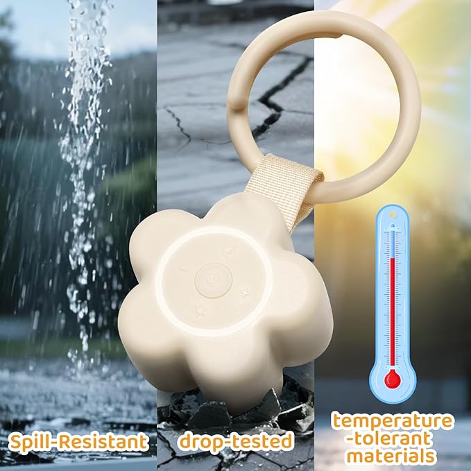 2025 Mom's Choice Awards | Portable White Noise Sound Machine Baby | 25 Soothing Sounds | Rechargeable Travel Sound Machine Baby with Night Light | Newborn Essentials | Nursery, Home, Sleep Aid-CubbioJoy