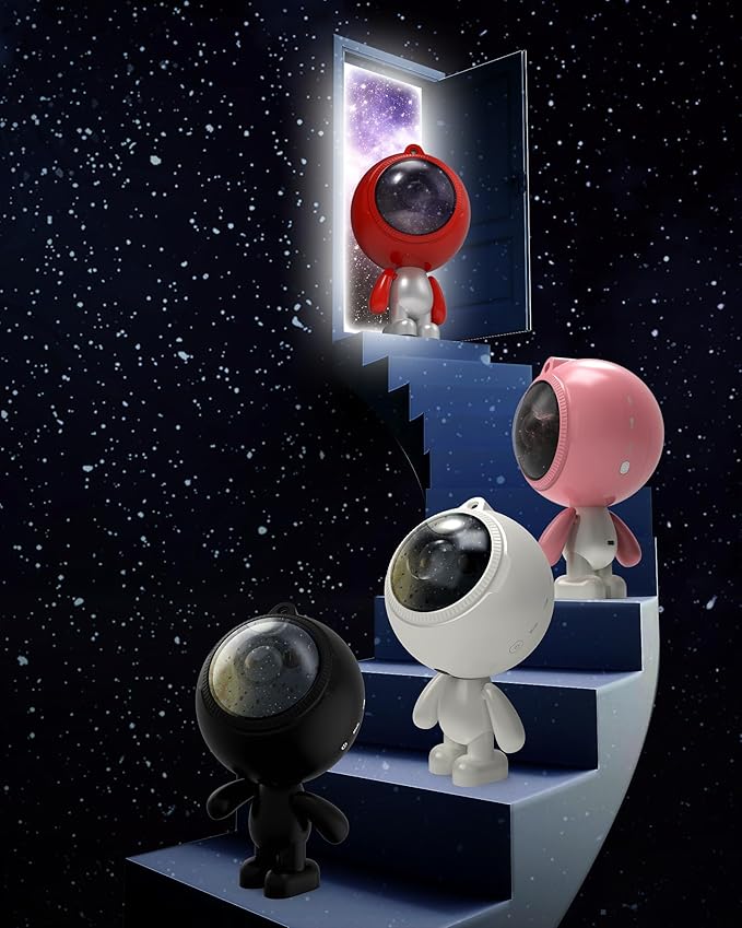 AIRIVO Star Projector,Astronaut Galaxy Projector Night Light Bluetooth Speaker with Remote,White Noise,Interactive Posture Adjust,Room Bedroom Decor,Birthday Christmas Gifts for Kids Adults-CubbioJoy