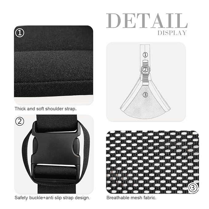 Baby Sling Carrier Newborn to Toddler Adjustable One-Shoulder Design with Hip Seat Support, Labor-Saving Baby Wraps Carrier 10-30 lbs(Mesh,Black)-CubbioJoy