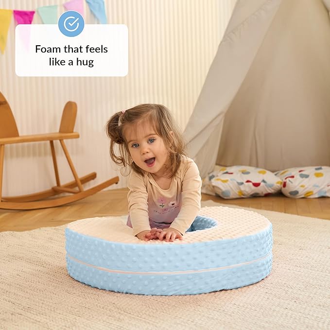 Baby Sit Up Pillow | Baby Pillow for Sitting Up | Comfortable Infant Seat for Early Sitting & Playtime | Soft & Stable Seat with Ring | Suitable from 4 Months-CubbioJoy