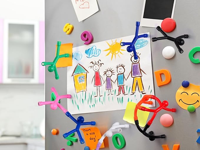 30 Pcs Magnetic Toys, Magnetic People, Colorful Magnets for Kids Travel Toys, for Refrigerator Magnets, Office, Whiteboard Decoration-CubbioJoy