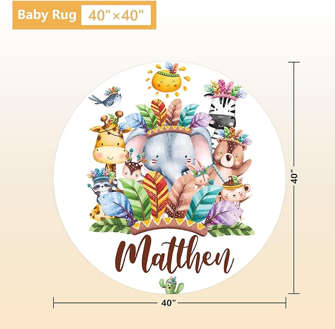 Custom Crib Bedding Set, 5 Pcs Customized Baby Crib Set with Name, Double Layer Baby Bedding Set for Girls Boys, Personalized for Nursery Infants Toddlers, Cute Animals-CubbioJoy