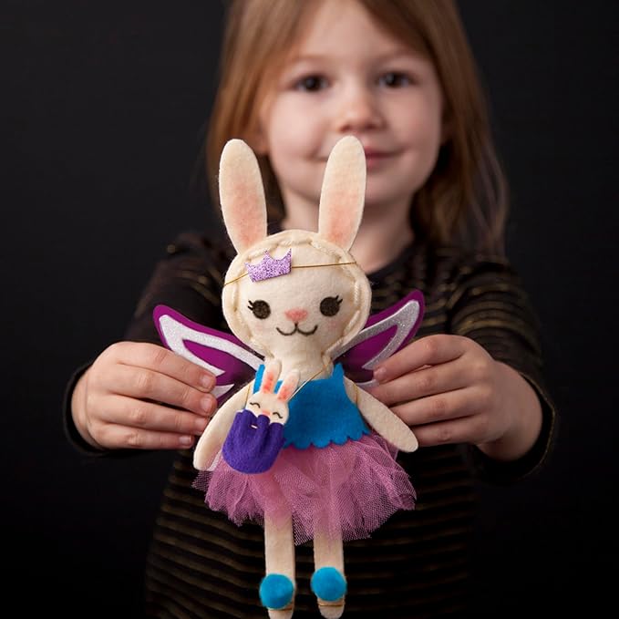 Craft-tastic – Make a Bunny Friend Craft Kit – Learn to Make 1 Easy-to-Sew Stuffie with Clothes & Accessories-CubbioJoy
