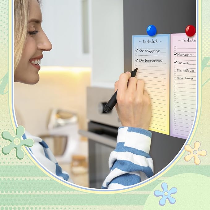 Censen 10 Pack 500 Sheets To Do List Notes Daily Checklist Notepads with 50 Sheets Each Undated Color Memo Pad Block Shopping List Pad Weekly Plan Notepad Organizer Planners(Vivid Color,Lined)-CubbioJoy