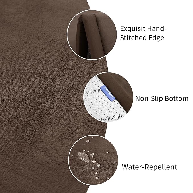 Baby Play Mat for Floor,1.3" Thick Memory foam Tummy Time Mat for Toddlers,Infants,kids,Water-Repellent Soft Nursery Rug ,79"×118" Extra Large Non Slip for Crawling&Yoga,Tatami Style for Living Room(Dark Brown)-CubbioJoy