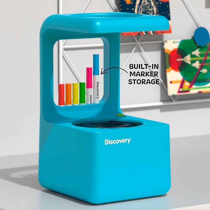 Discovery™ Doodle Projector Light Art Station – Includes 6 Dry-Erase Markers, 10 Reusable Drawing Discs, Project Drawings on Walls & Ceilings| Arts & Crafts Kit for Kids| Tracing Pad Coloring Toy Gift-CubbioJoy