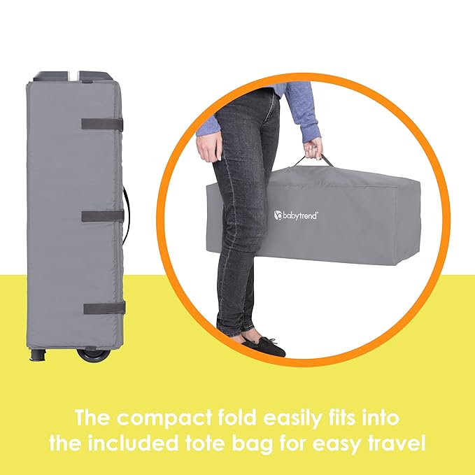 Baby Trend Lullaby Nursery Suite EZ-Fold Playard with Portable Rocking Lounger, Madrid Plaid-CubbioJoy