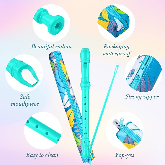 Descant Soprano Recorder Music Recorder Instrument for Kids Flute Kids Recorder with Cleaning Rod + Case Bag…-CubbioJoy