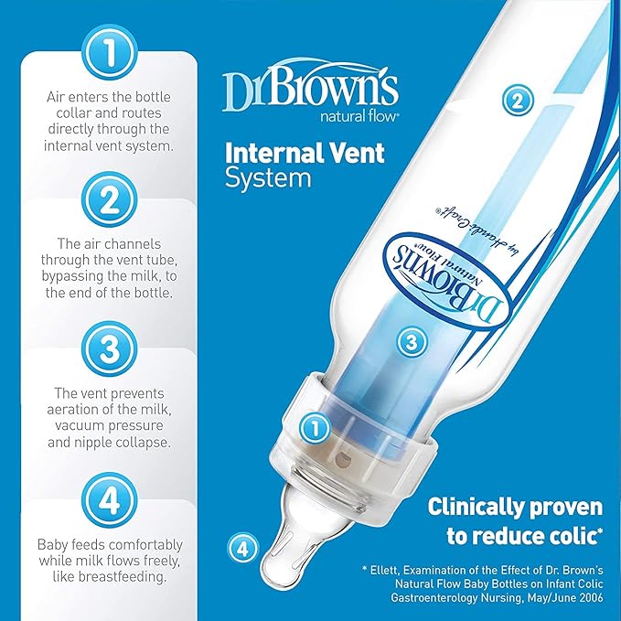 Dr. Brown's Original Baby Bottles, 8 Ounce, 2 Count-CubbioJoy