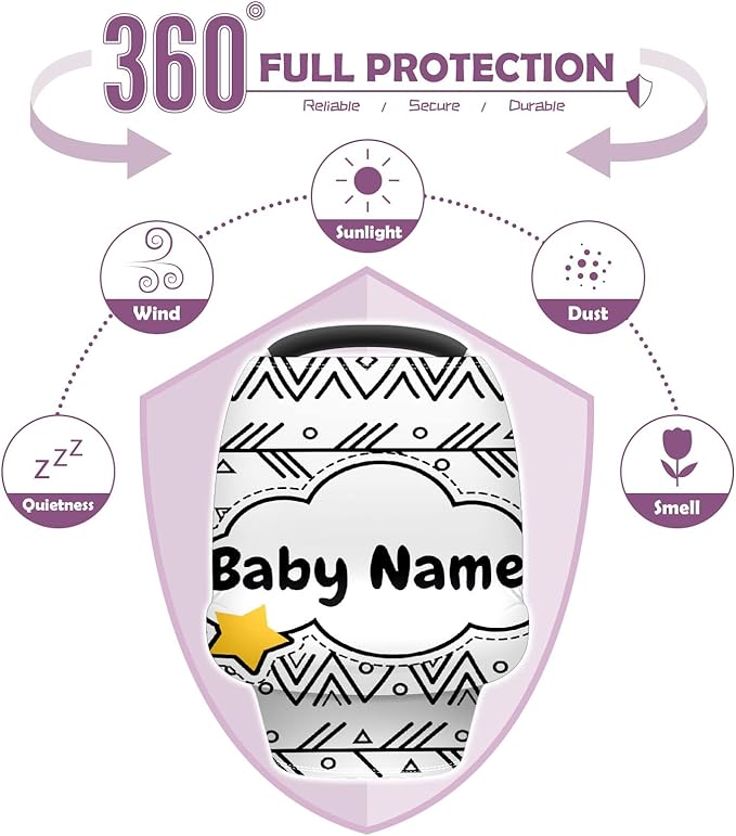 Baby Car Seat Stroller Cover Nursing Cover New Mom Breastfeeding Scarf Soft Stretchy Infant Carrier Cover Car Canopy Coverage-CubbioJoy