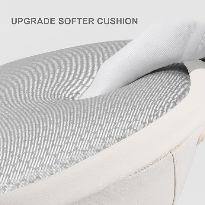 Bebamour Baby Carrier with Hip Seat,All-Position Breathable Mesh Hip Seat & Carrier 0-36Months with Head Hood, 3 PCS Teething Pads, Waist Extender,Storage Bag & Pacifier Case(Khaki)-CubbioJoy