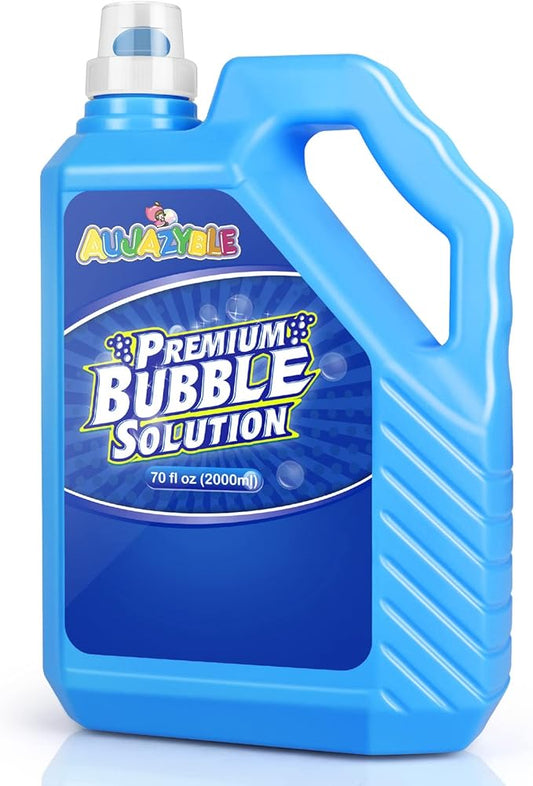 Bubble Solution Refill 70 OZ | Pre-Mix Premium Bubble Refill Solution No Measuring Required | Bubbles for Kids | Bubbles Refills | Bubbles Bulk | Bubble Machine Solution | Kids Easy Grip Bottle-CubbioJoy