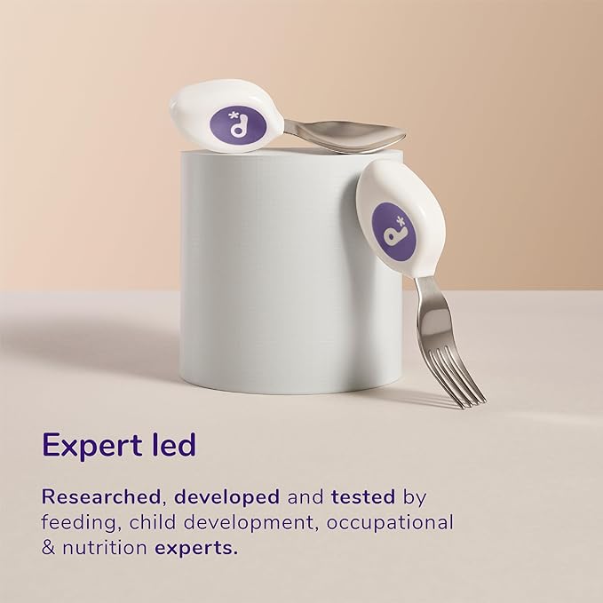 doddl 6-piece Spoon and Fork Set (3 Pairs) - Learn to use Toddler Silverware in Minutes, Toddler Utensils 1 year old & up, Baby Led Weaning Supplies-CubbioJoy