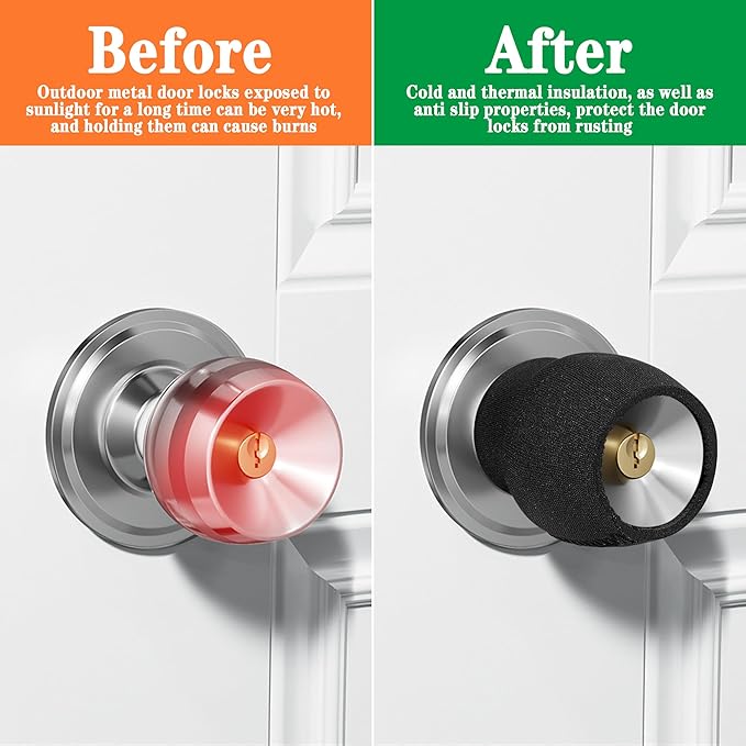 4PCS Round Door Handle Covers - Anti-Scald Door Knob Cushion Cover - Door Handle Protector for Summer and Winter-CubbioJoy