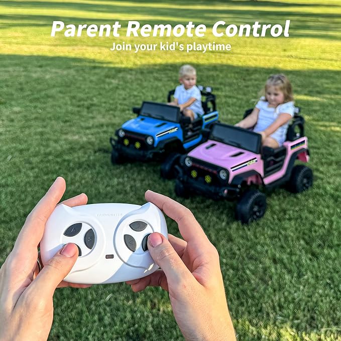 24V Kids Ride on Toy, Kids Electric Vehicles Car Ride on Car Truck for Toddlers with Remote Control, 2x200W Motor - Blue-CubbioJoy